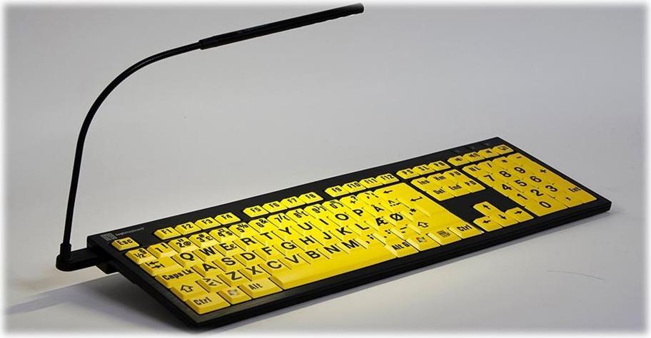 LogicKeyboard Largeprint LKB-LPBY-BTPC-DE Bluetooth Tastatur QWERTZ Schwarz, Gelb