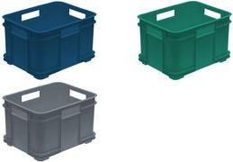 keeeper Aufbewahrungsbox Euro-Box XXL "bruno eco", grau Farbe: eco-grey, 54 Liter, aus 100% Recyclingkunststoff, - 1 Stück (1539913800000)