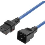 MicroConnect Powercord C19 IEC Lock - C20 (MC-C19C20LOCK-1.5M-B)