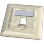 Wirewin Keystone Leerdose für 1 Modul, Unterputz, Schalterprogramm-fähig, RAL9010 Keystone System (WKS OUTLET 1)