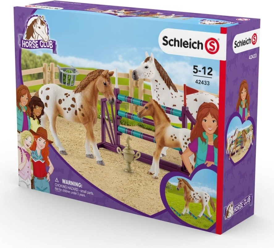 Schleich Horse Club Set Turnier-Training und Pferde Appaloosas (42433)