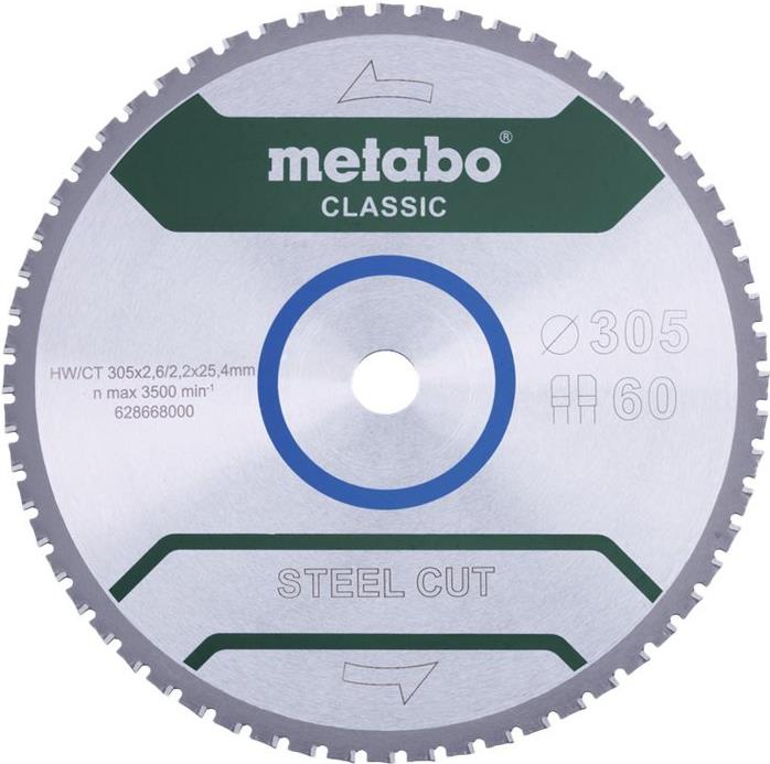 Metabo STEEL CUT CLASSIC 628668000 Kreissägeblatt 305 x 25.4 x 2.2 mm Zähneanzahl: 60 1 St. (628668000)