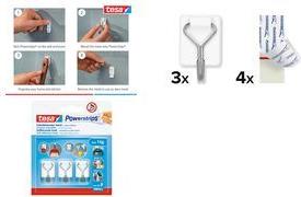 tesa Powerstrips Klebehaken für max. 1,0 kg, 3 St. (57615-00003-00)