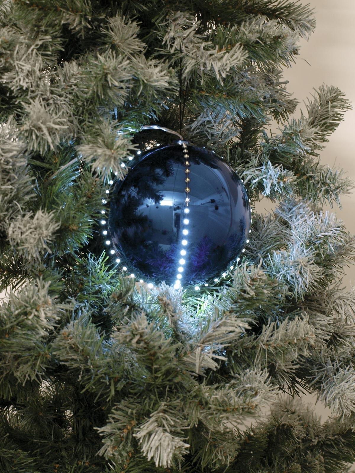 EUROPALMS LED Snowball 8cm, dunkelblau 5x (83501239)