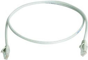 Telegärtner 100009268 RJ45 Netzwerkkabel, Patchkabel CAT 6 15.0 m Grau Flammwidrig, mit Knickschutztülle 1 St.