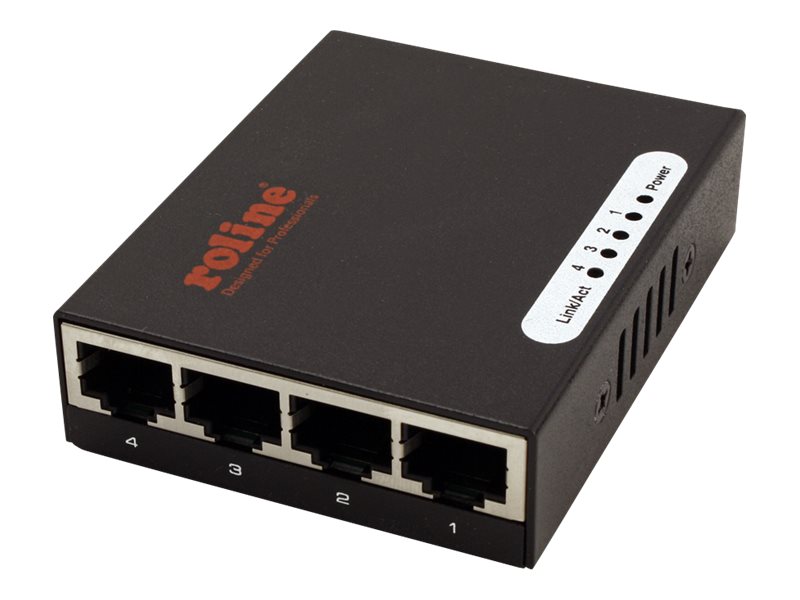 ROLINE Pocket Gigabit Ethernet Switch, 4 Ports, Unmanaged