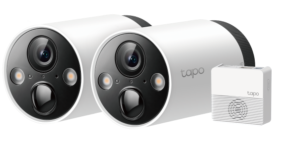 TP-Link Smart Wire-Free Security Camera, 2 Camera SystemSPEC: 2 ? Tapo C420, 1 ? Tapo H200, 2K+(2560x1440), 2.4 GHz, 5200mAh rechargable lithium-ion battery, Sub-1GHzFEATURE: 180days battery life, Full-color vision, Smart Detection and Notifications (people, pe (TAPO C420S2)