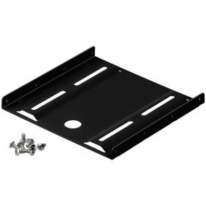 Wentronic Goobay Festplatten-Einbaurahmen 2.5" auf 3.5", Schwarz - geeignet für den Einbau einer 2.5" Festplatte in einen 3.5" Gehäuseschacht (93990)