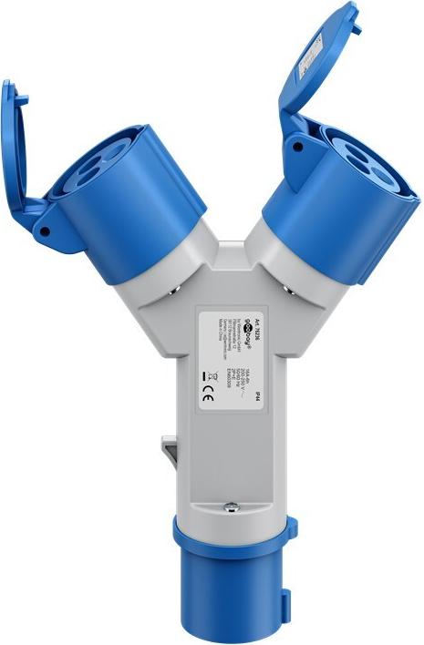 Goobay CEE-Y-Adapter, CEE-Stecker auf 2x CEE-Kupplung (76236)
