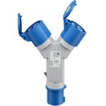 Goobay CEE-Y-Adapter, CEE-Stecker auf 2x CEE-Kupplung (76236)