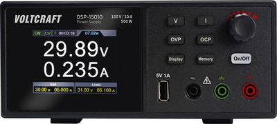 VOLTCRAFT DSP-15010 Labornetzgerät, Festspannung 0 - 150 V 10 A (max.) 500 W USB Anzahl Ausgänge 1 x (VC-17257765)