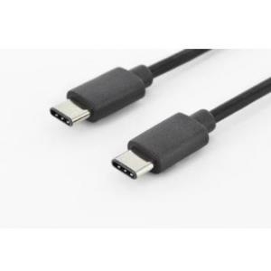 Assmann USB 3.0 Anschlusskabel Typ C auf Typ C 1,8m schwarz Hohe USB-Datenübertragungsrate bis zu 480 Mbps (AK-300138-018-S)