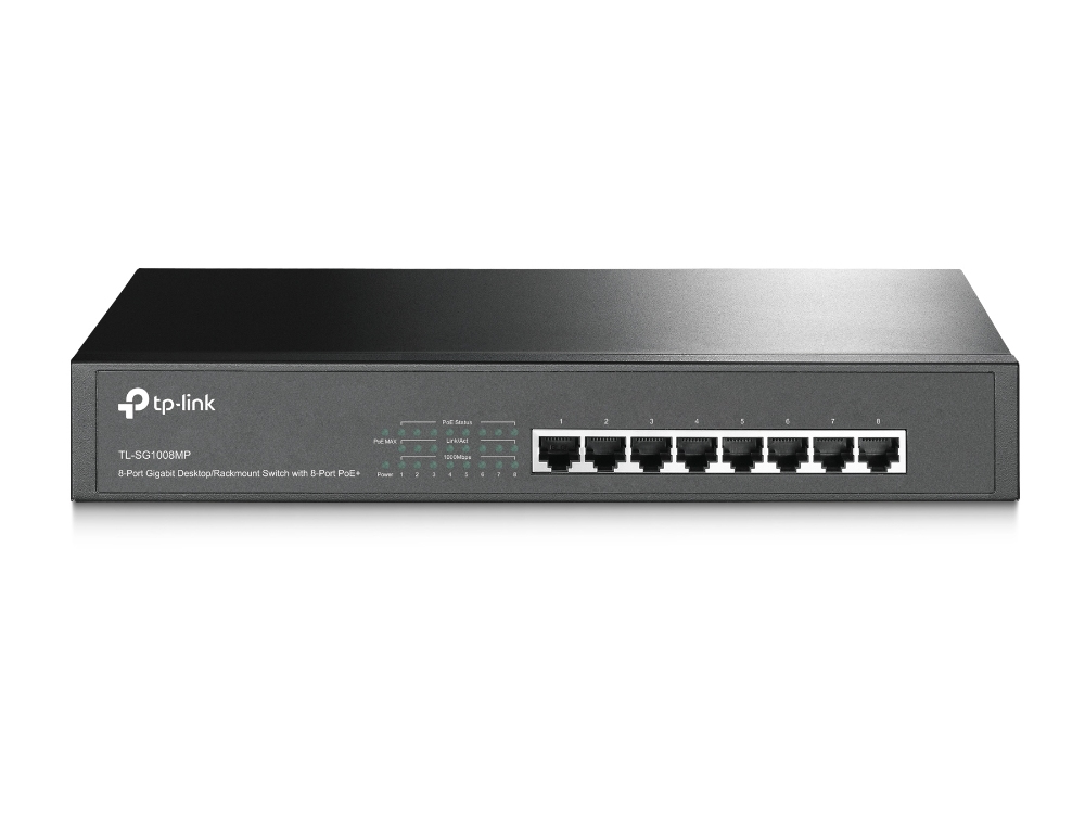 TP-Link TL-SG1008MP 8-Port Gigabit PoE+ Unmanaged Switch Schwarz