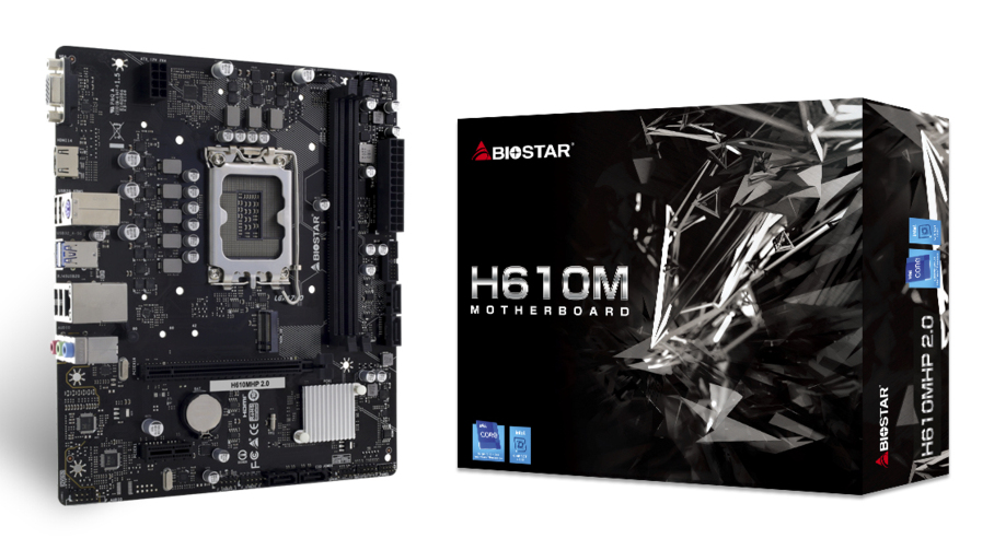 Biostar H610MHP 2.0 LGA 1700 Intel H610 Micro ATX Schwarz