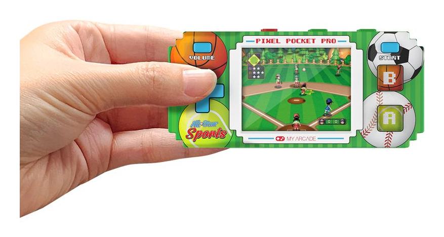 dreamGEAR My Arcade Pixel Pocket Pro All-Star Sports Tragbare Spielkonsole 2" Grün