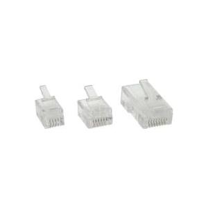 InLine® Modularstecker, 6P6C RJ12 zum Crimpen auf Flachkabel, 100er Pack (73096)