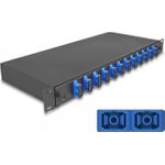 Delock 19? LWL Spleißbox 12 x SC Duplex OS2 1HE spleißfertig komplett bestückt (67006)