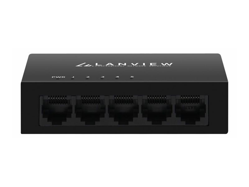 Lanview LVN-DESK-5PORT-1G 5-Port Gigabit Switch Schwarz
