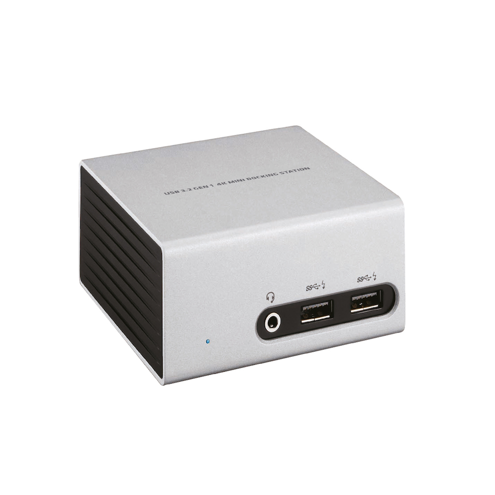 Club 3D SenseVision USB 3.0 4K Mini Docking Station Schwarz, Silber