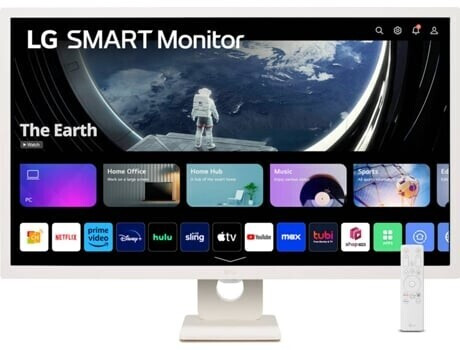 LG 32SR50F-W Smart Monitor - 31,5 Zoll  1.920 x 1.080 Pixel  IPS  16:9  Reaktionszeit 8 ms  1.200:1  Helligkeit 250 cd/m²  HDMI  mit Lautsprecher [Energieklasse E] (32SR50F-W.AEU)