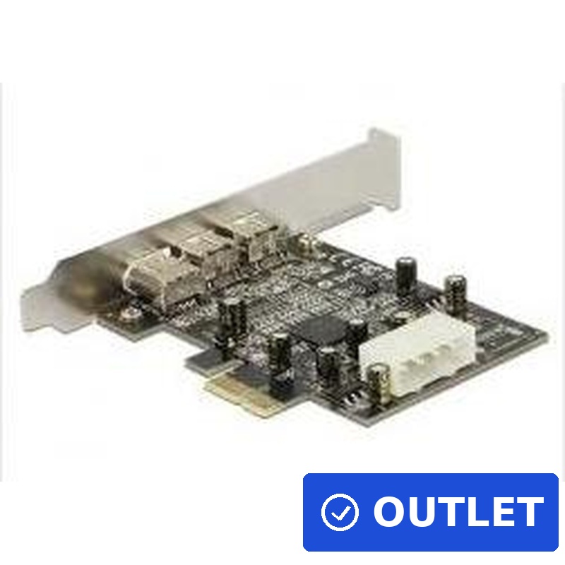 Delock PCI Express Karte > 2 x extern FireWire B + 1 x extern FireWire A (89153) (B-Ware)