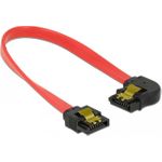 Delock SATA 6 Gb/s Kabel gerade auf links gewinkelt 20 cm rot (83962)