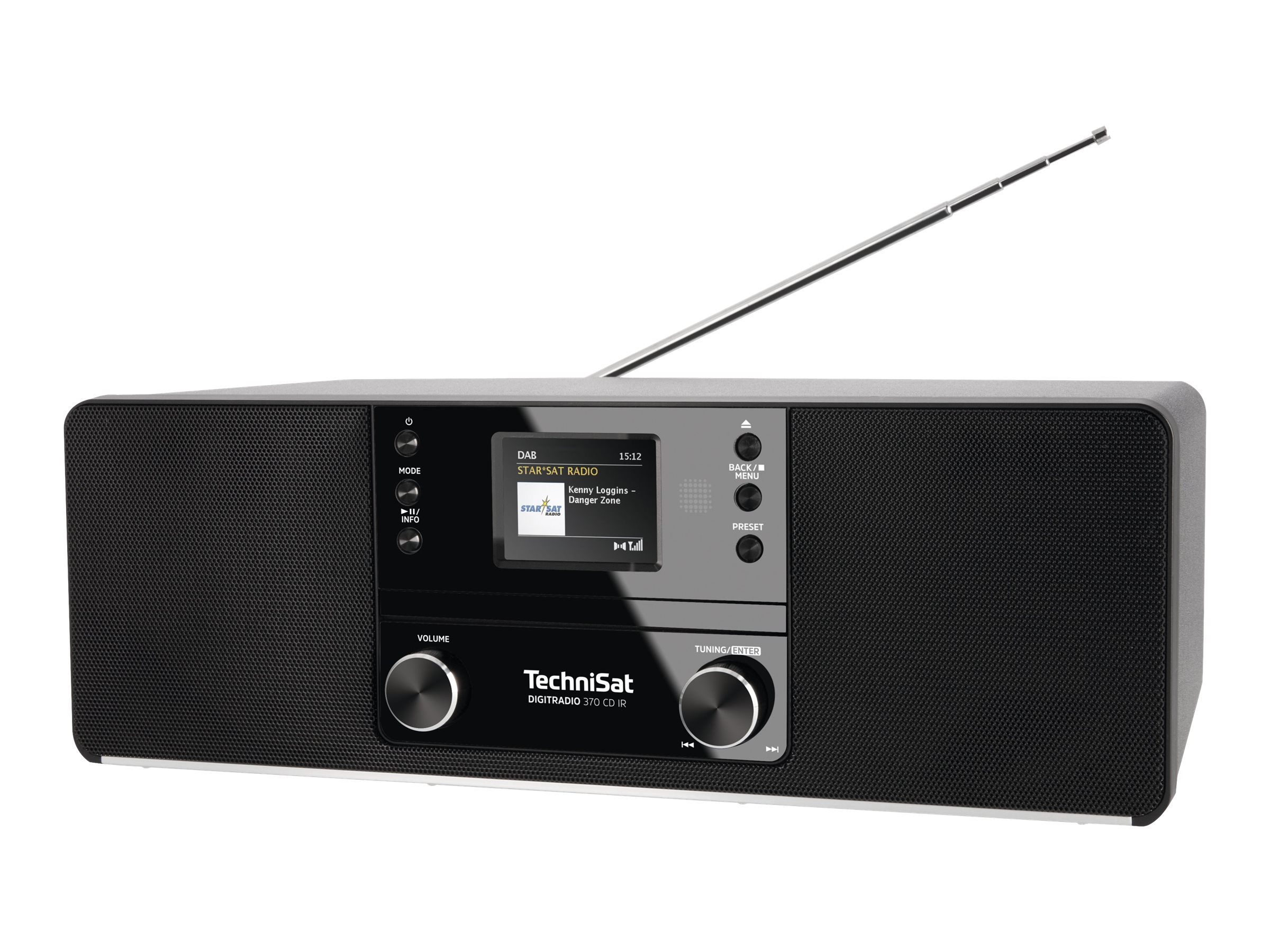 TechniSat DigitRadio 370 CD IR Tischradio DAB+/UKW/Internetradio mit CD-Player Schwarz