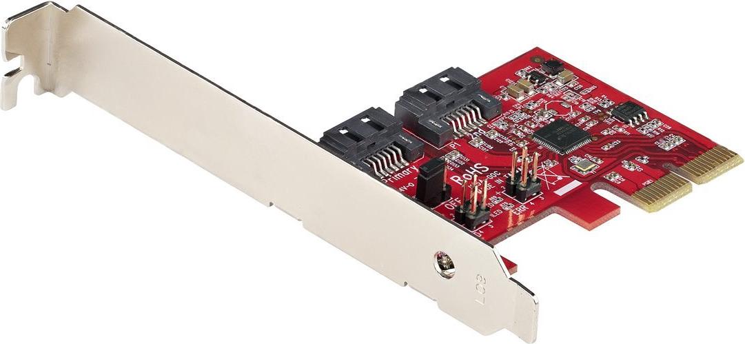 StarTech.com 2 Port PCIe SATA RAID Controller - PCIe 2.0 x2 - 6 Gbit/s - Rot