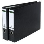 LEITZ Hartpappe-Ordner, 180 Grad, DIN A3 quer, 77 mm,schwarz Einband aus Hartpappe, mit aufgeklebtem Rückenschild (1073-01-00)