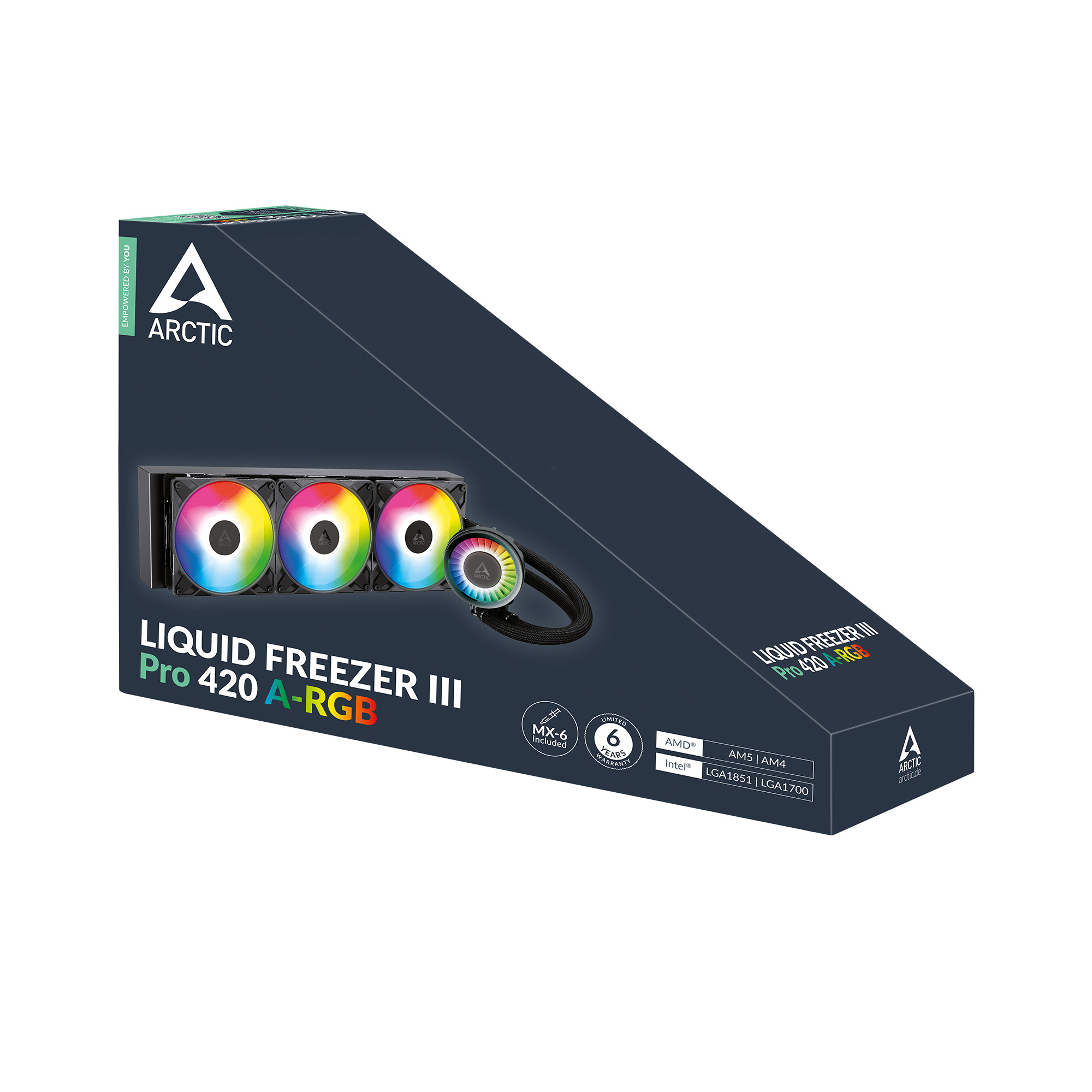 ARCTIC Liquid Freezer III Pro 420 A-RGB CPU-Wasserkühlung 420 mm 3x 140 mm Schwarz