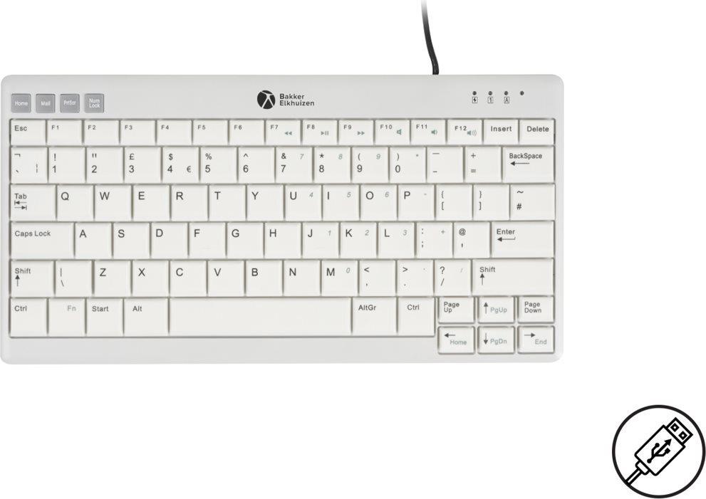 BakkerElkhuizen UltraBoard 950 v2 kompakte Tastatur DE Layout (BNEU950V2DE)