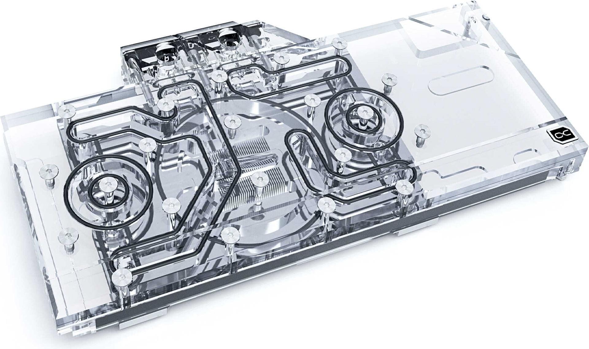 Alphacool Eisblock Aurora Acryl GPX-A Wasserblock für Radeon RX 6800/6800 XT/6900 XT Reference mit Backplate, Schwarz/Transparent