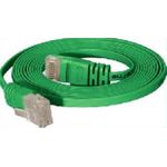 High Quality Patchkabel, flach, U/UTP, ungeschirmt, Cat 6, grün, 10,0 m Superflaches Patchkabel z.B. für die Verlegung unter Teppichböden und Fußleisten (77810G)