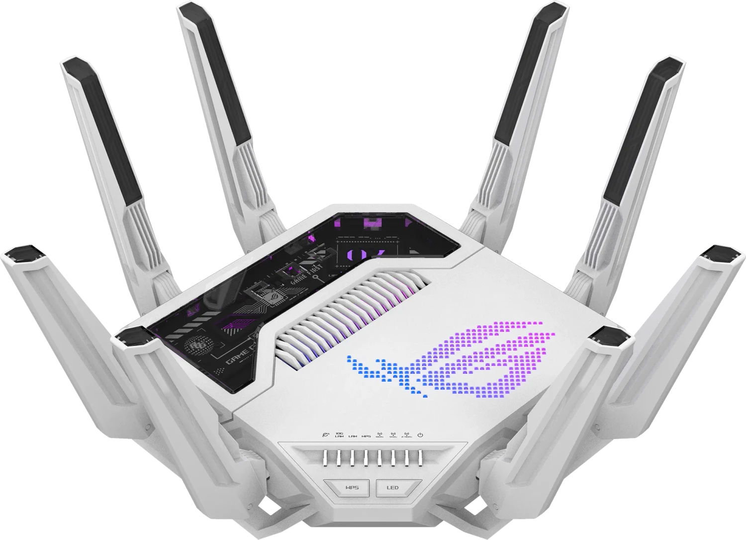 ASUS ROG Rapture GT-BE19000AI - Wireless Router Switch mit 6 Ports (90IG09S0-MO9A0V)