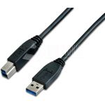 Wirewin USB 3.0 A-B MM 1.0 SW USB Kabel 3 m USB 3.2 Gen 1 (3.1 Gen 1) USB A USB B Schwarz (USB 3.0 A-B MM 1.0 SW)