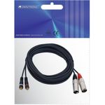 Omnitronic 3022522E Audio-Kabel 6 m 2 x XLR (3-pin) 2 x RCA Schwarz (3022522E)