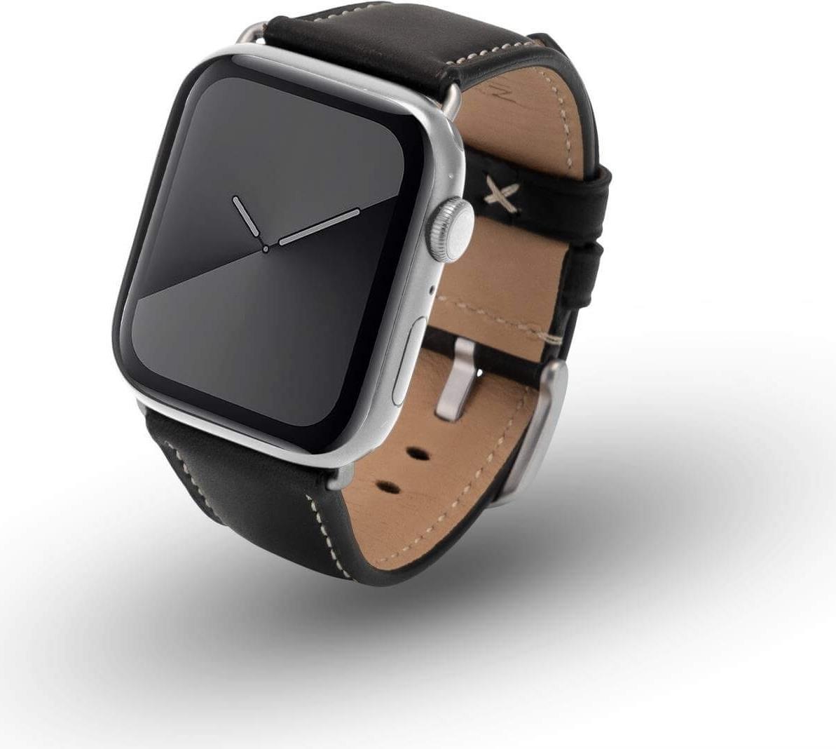 JT Berlin Watchband Charlie | Apple Watch Ultra/42/44/45mm | schwarz - Aluminium silber | M | 10834 (10834)