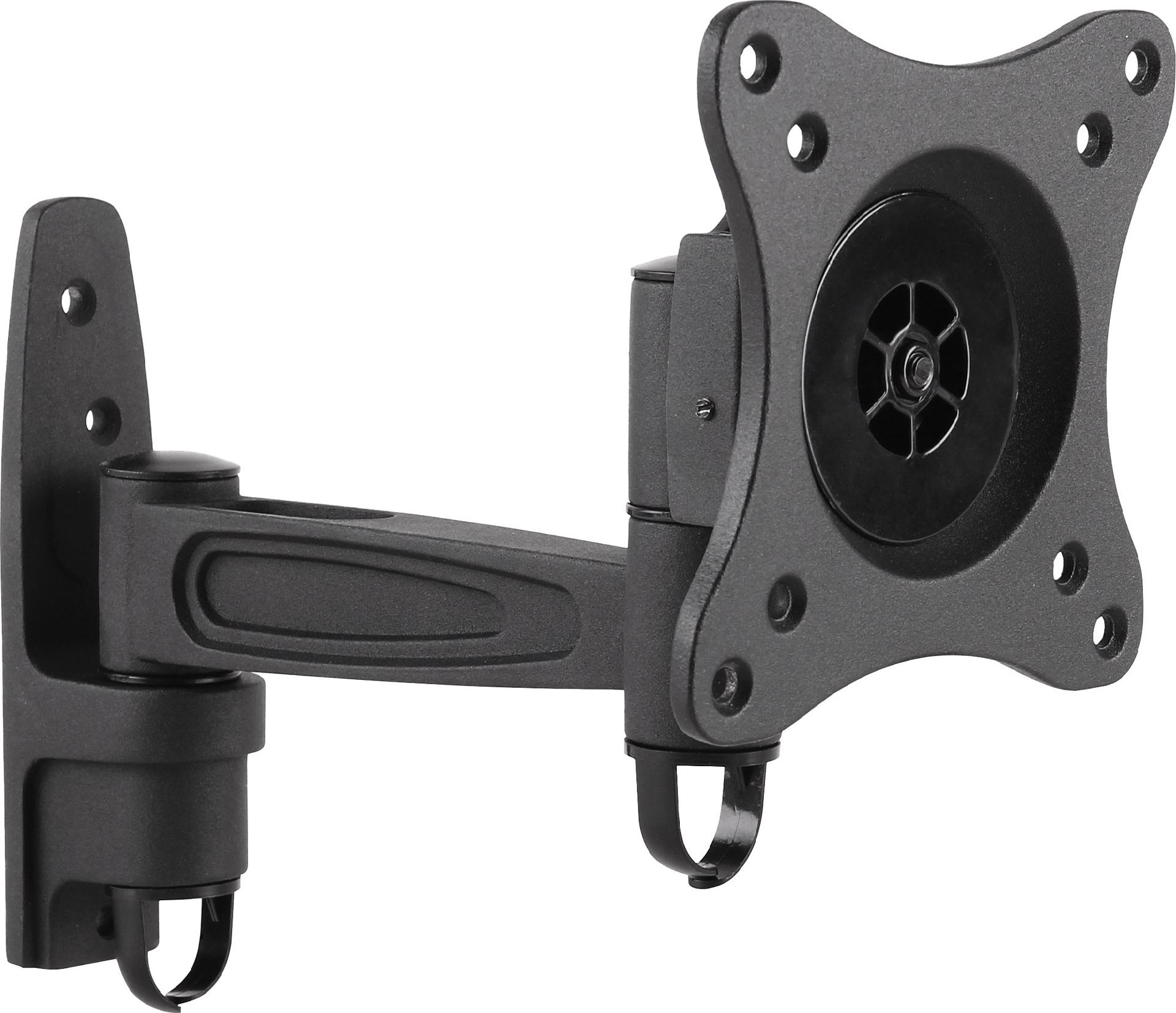 InLine Wandhalterung 23106D für Monitore bis 27" max. 15 kg einteiliger Arm Schwarz