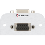 Kindermann 7441000584. Buchsen-Typ: VGA, Module Menge (max): 1 Modul(e). Produktfarbe: Aluminium, Material: Aluminium. Breite: 54 mm, Tiefe (min): 3,2 cm (7441000584)
