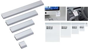 MAUL Klemmleiste, aus Aluminium, Länge: 428 mm flache Bauhöhe, Höhe: 13 mm, Breite: 40 mm, Klemmweite: 10 - 1 Stück (62462-08)