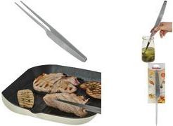 metaltex Brat- und Wendepinzette, Edelstahl, Länge: 300 mm zumm Wenden und Entnehmen, mit geriffeltem Griff für - 1 Stück (204102010)