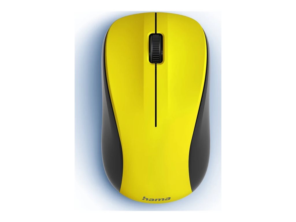 Hama MW-300 V2 3-Tasten Maus 2.4 GHz Schwarz/Gelb