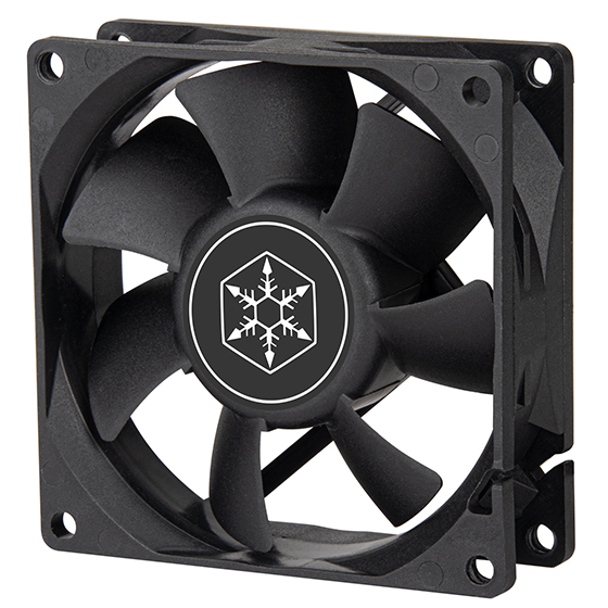 SilverStone FN80 Gehäuselüfter 80 mm Schwarz