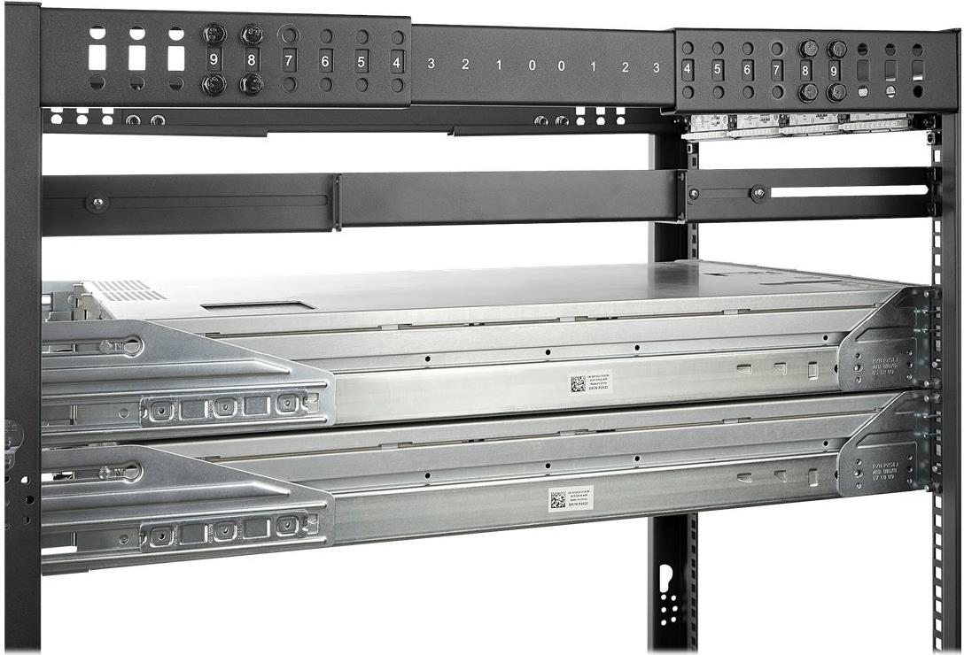 Startech UNIRAILS1UB 1HE 19" Rack-Schienen einstellbare Tiefe bis 90 kg Schwarz