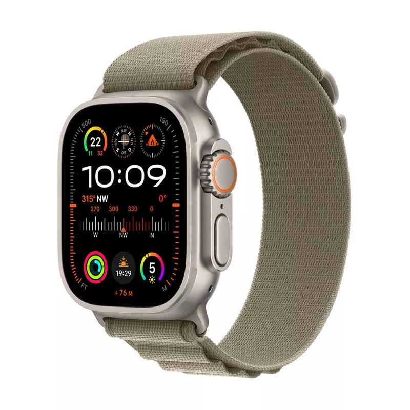 AppleWatch Ultra 2 Titanium Cellular 49mm (Alpine Loop oliv) Large (MRF03FD/A) (B-Ware)