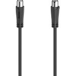 Hama Antennen-Kabel, Koax-Stecker - Koax-Kupplung, 3,0 m, 90 dB, Schwarz (00205053)