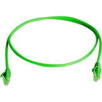 Telegärtner 100008318 RJ45 Netzwerkkabel, Patchkabel CAT 6 2.0 m Grün Flammwidrig, mit Knickschutztülle 1 St.