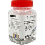 Lanview AWG23-24 stranded/solid. Stecker: RJ45, Produktfarbe: Transparent, Steckerverbindergeschlecht: Männlich. Menge pro Packung: 50 Stück(e). Verpackungsart: Kunststoff-Glas (LVN125310)