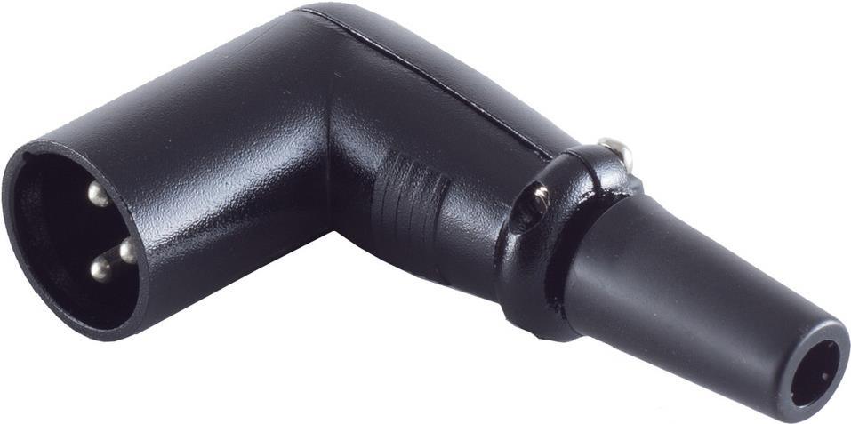 S/CONN maximum connectivity XLR-Winkel-Stecker, schwarz (55006)