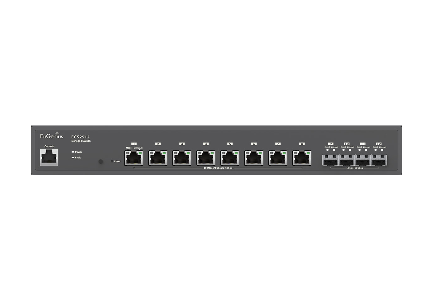 EnGenius ECS2512 Managed L2+ Switch 8x 2.5G Ethernet Schwarz
